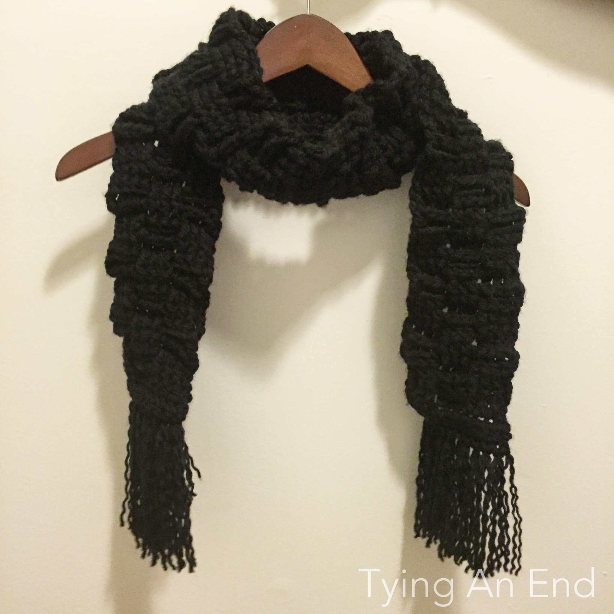 Chunky Basketweave Scarf