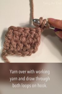 How to make faux (no chain) double crochet by Tying An End