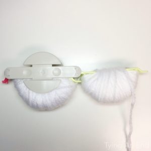 Heart pom pom by Tying An End - step 6.3