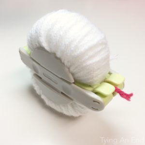 Heart pom pom by Tying An End - step 6.4