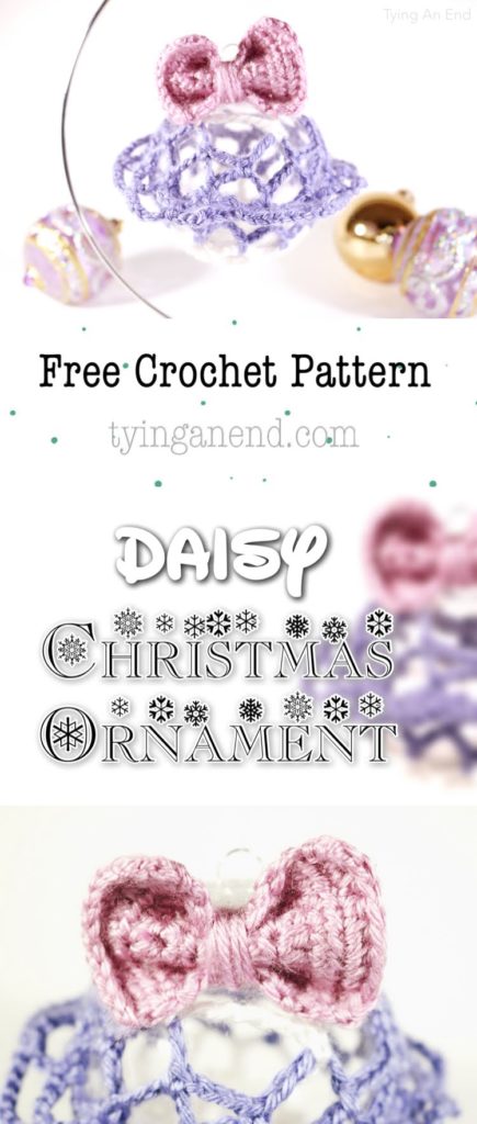 [Free Crochet Pattern] Daisy Christmas Ornament by Tying An End