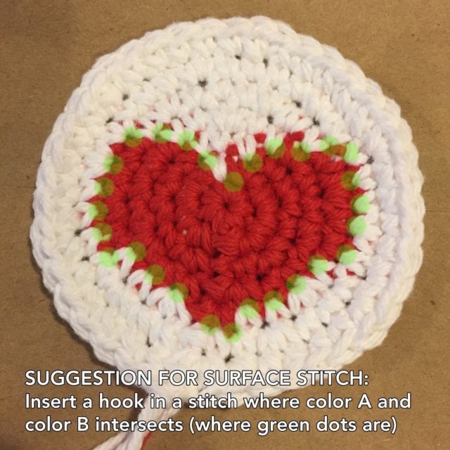 [Free Crochet Pattern] Perfect for Valentine's Day gift! Put a little love on the table and to the drink. Heart Crochet Coaster by Tying An End