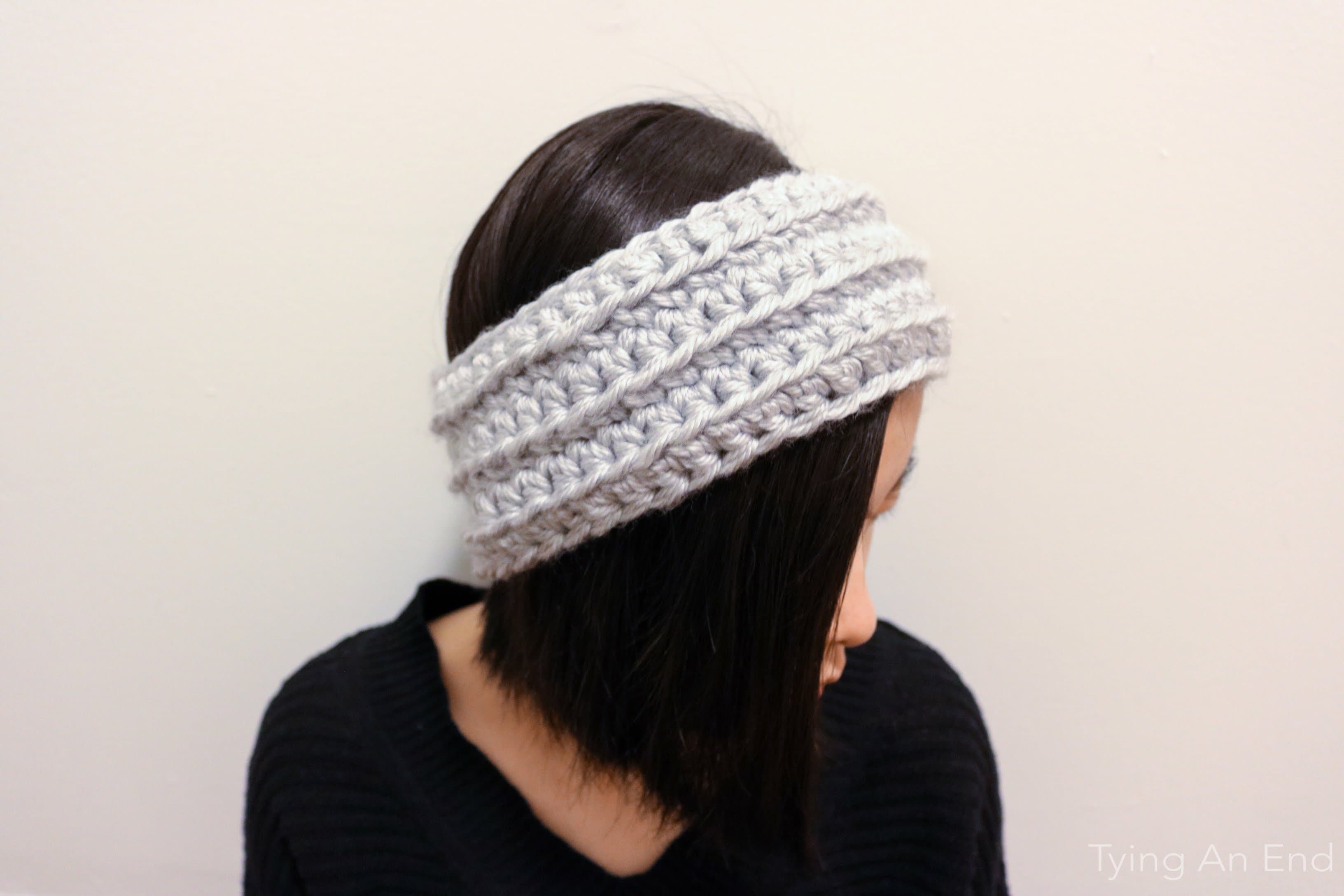 [Free Crochet Pattern] Eve Crochet Headband by Tying An End