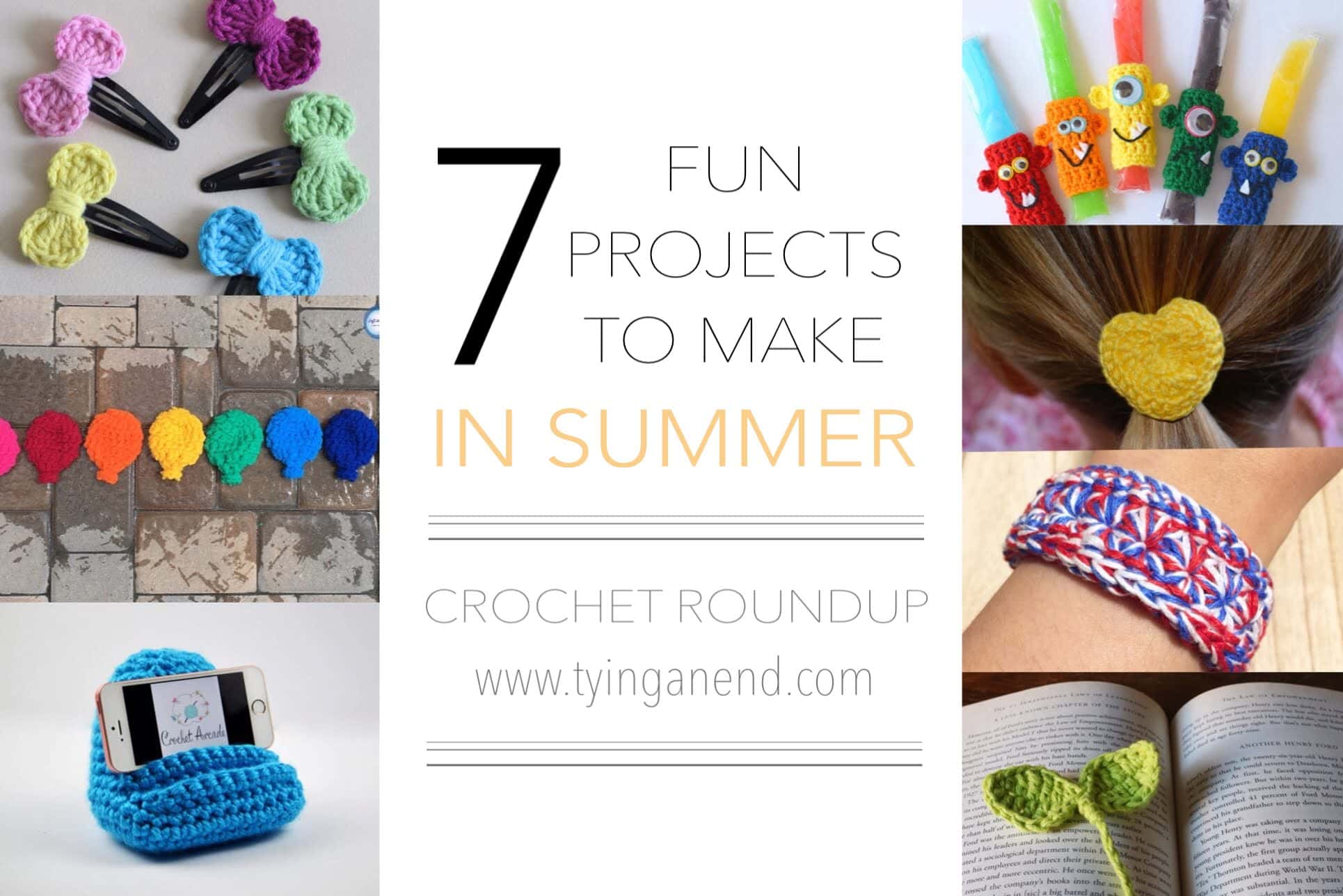 Who's ready for to have some fun this summer?! I've put together cute and easy projects to make! 7 Fun Summer Projects Roundup by Tying An End