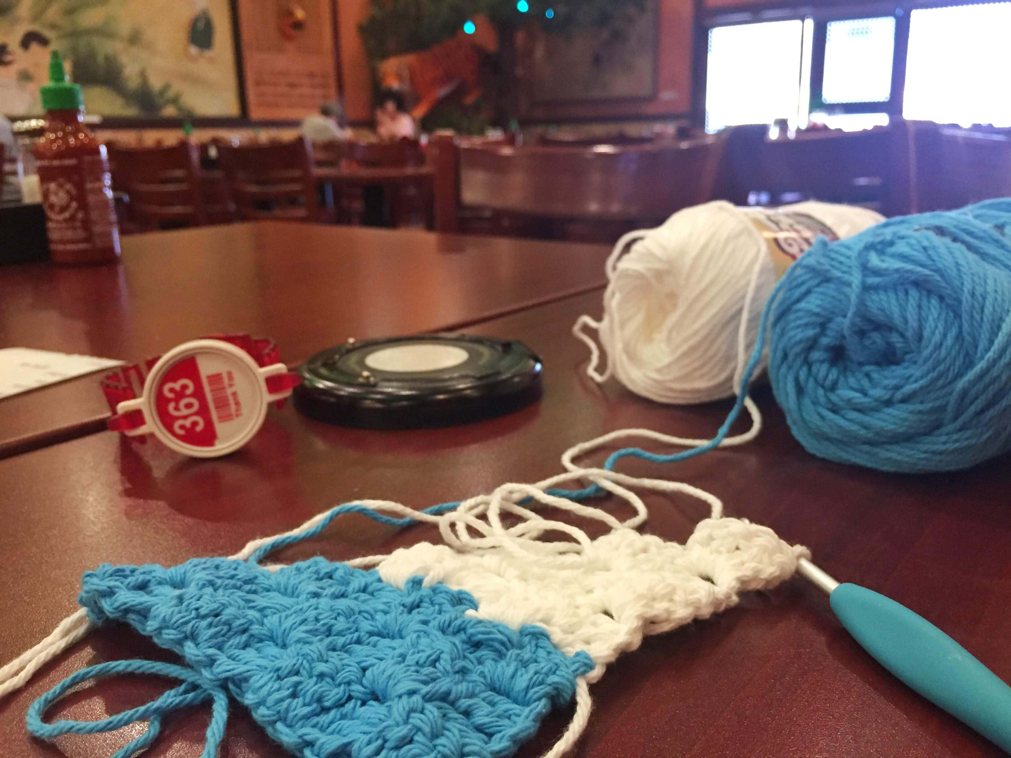 Crochet in Public - Tying An End