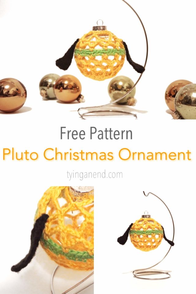 [Free Crochet Pattern] Disney series Christmas ornament: Crochet Pluto Christmas Ornament! Check out my blog for other characters!