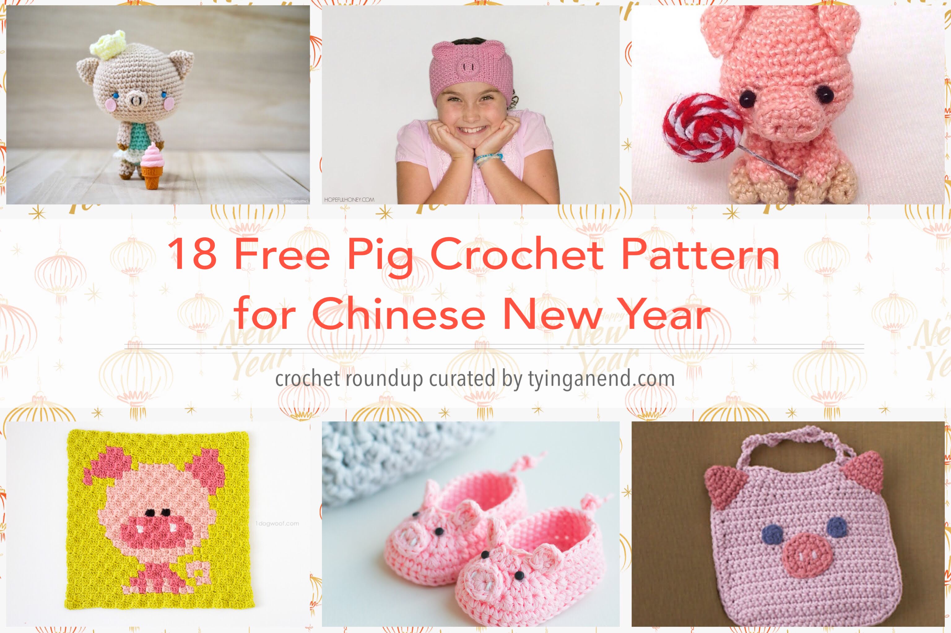 Pig Crochet Patterns for Chinese New Year