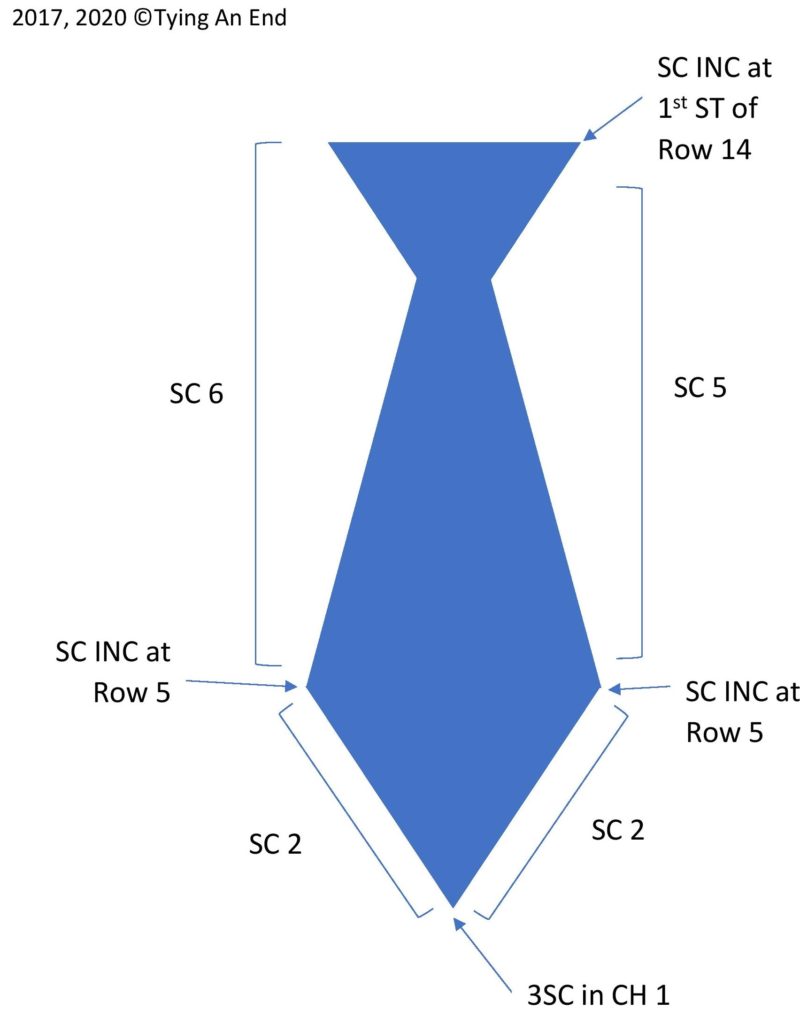 image instruction on how to make necktie coaster