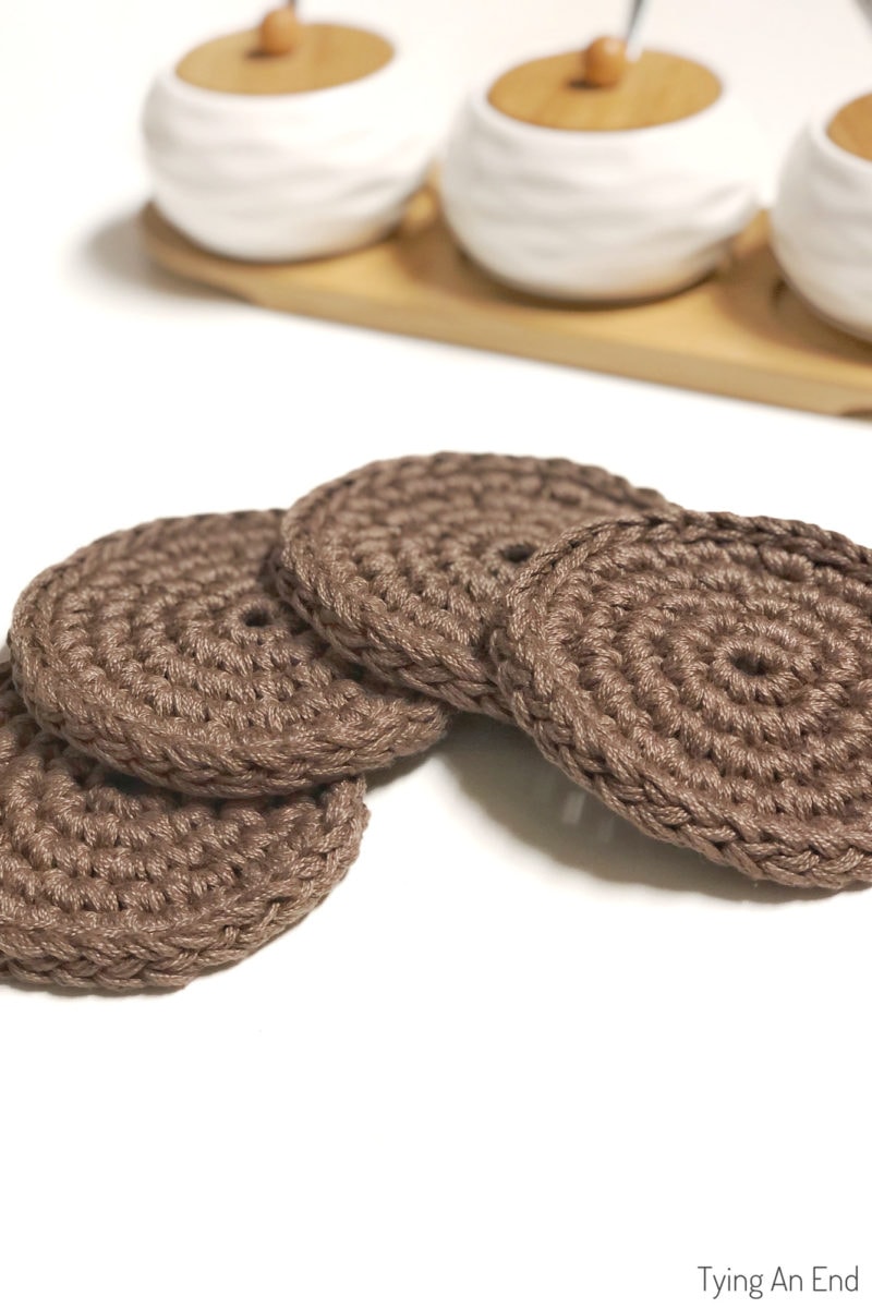 chunky crochet coaster