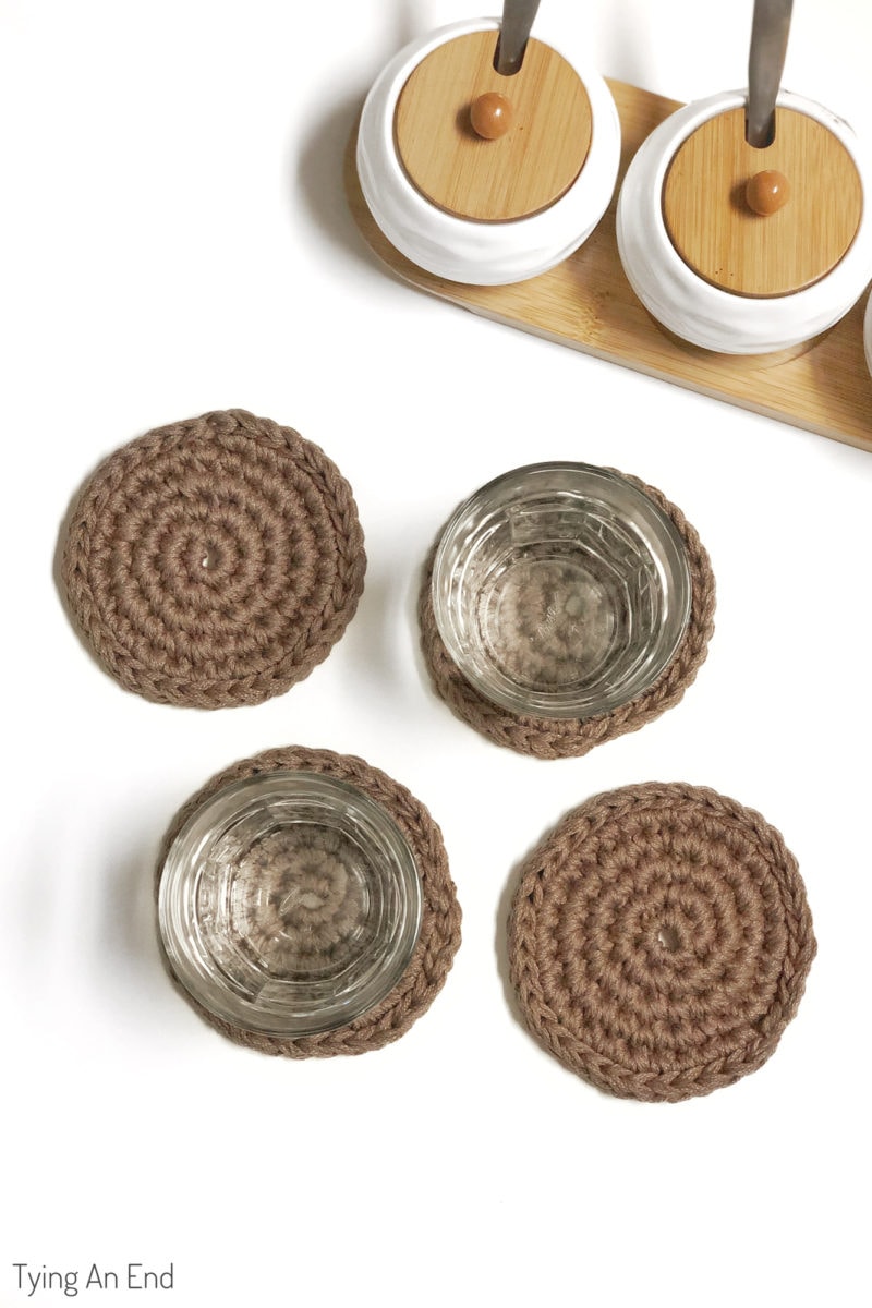 chunky crochet coaster