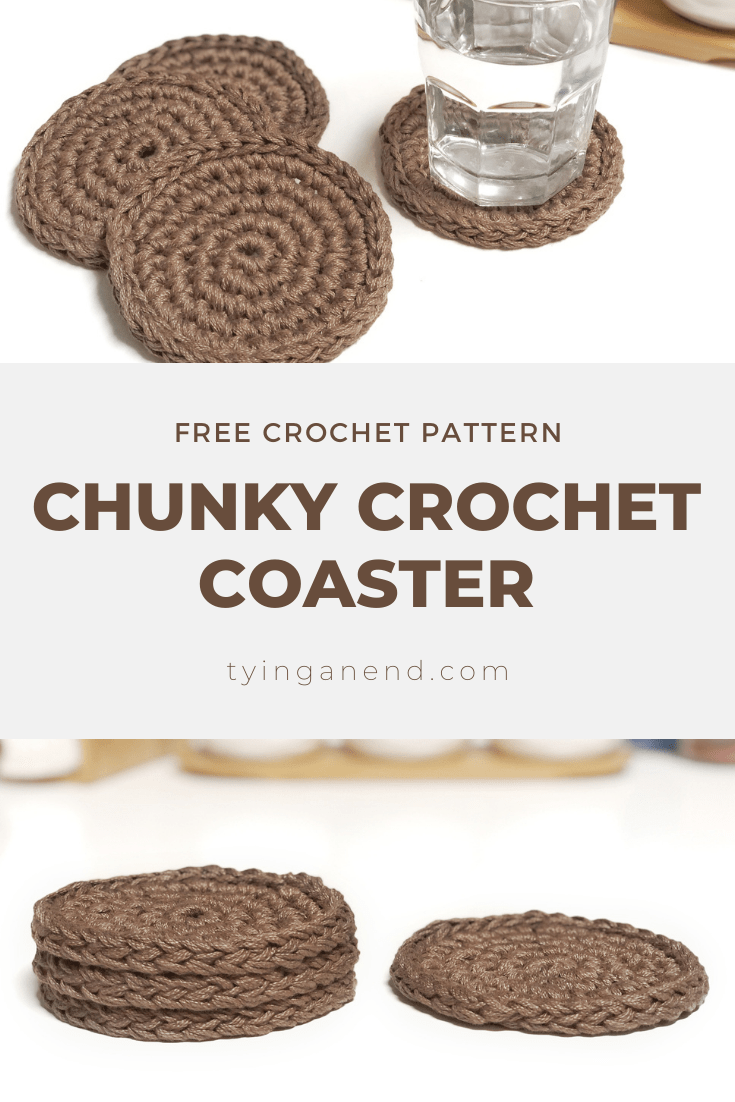 chunky crochet coaster