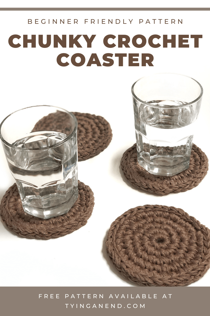 chunky crochet coaster