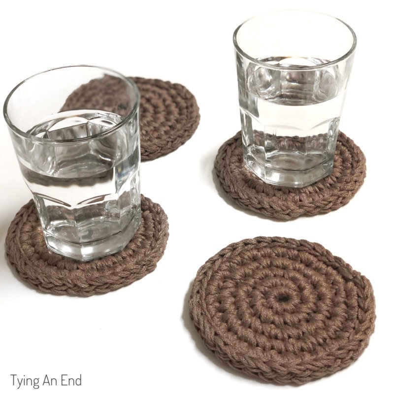 chunky crochet coaster