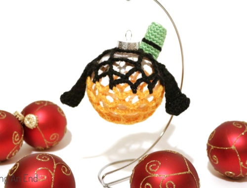 crochet Christmas ornament inspired by Disney Goofy