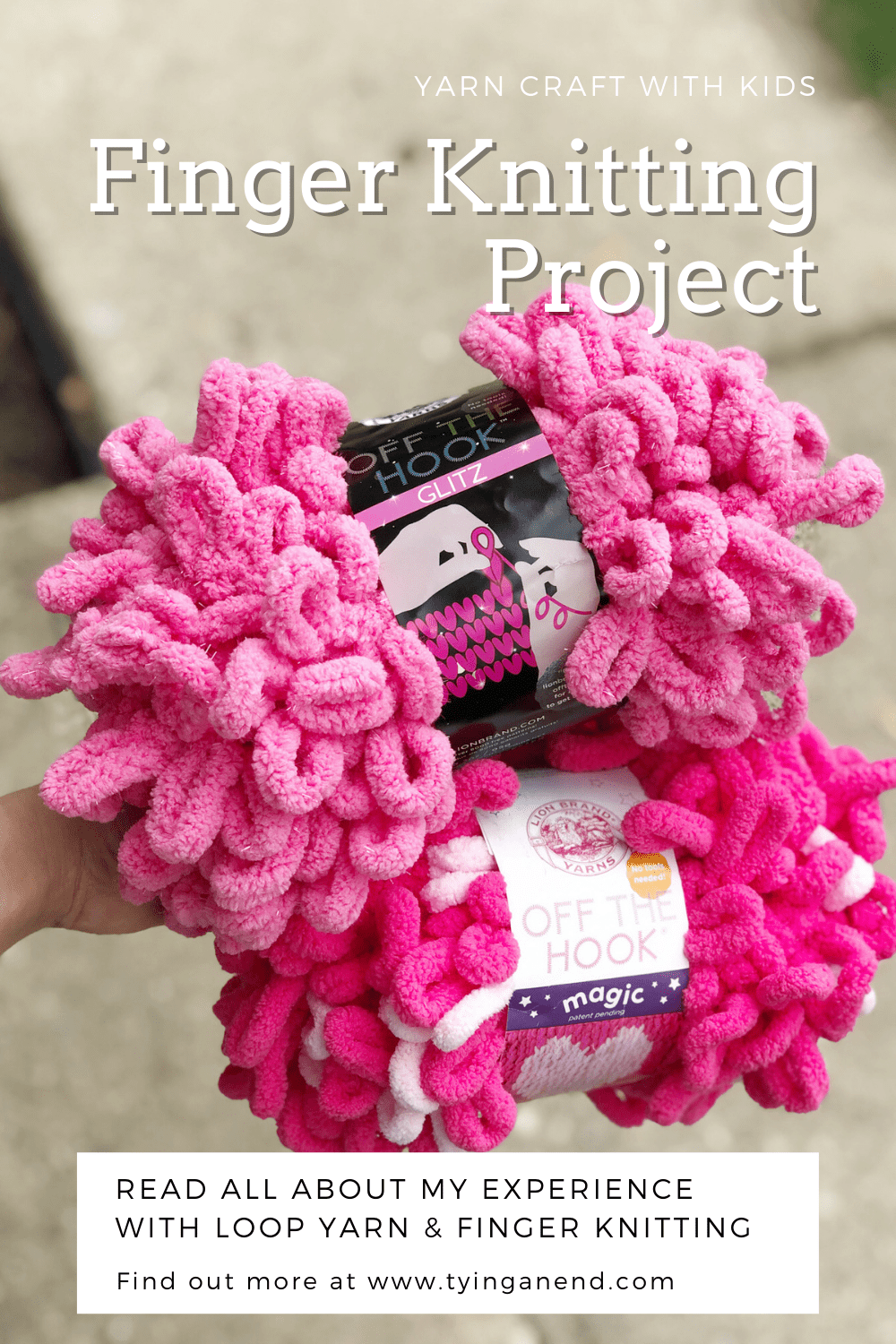 yarn craft with kids finger knitting