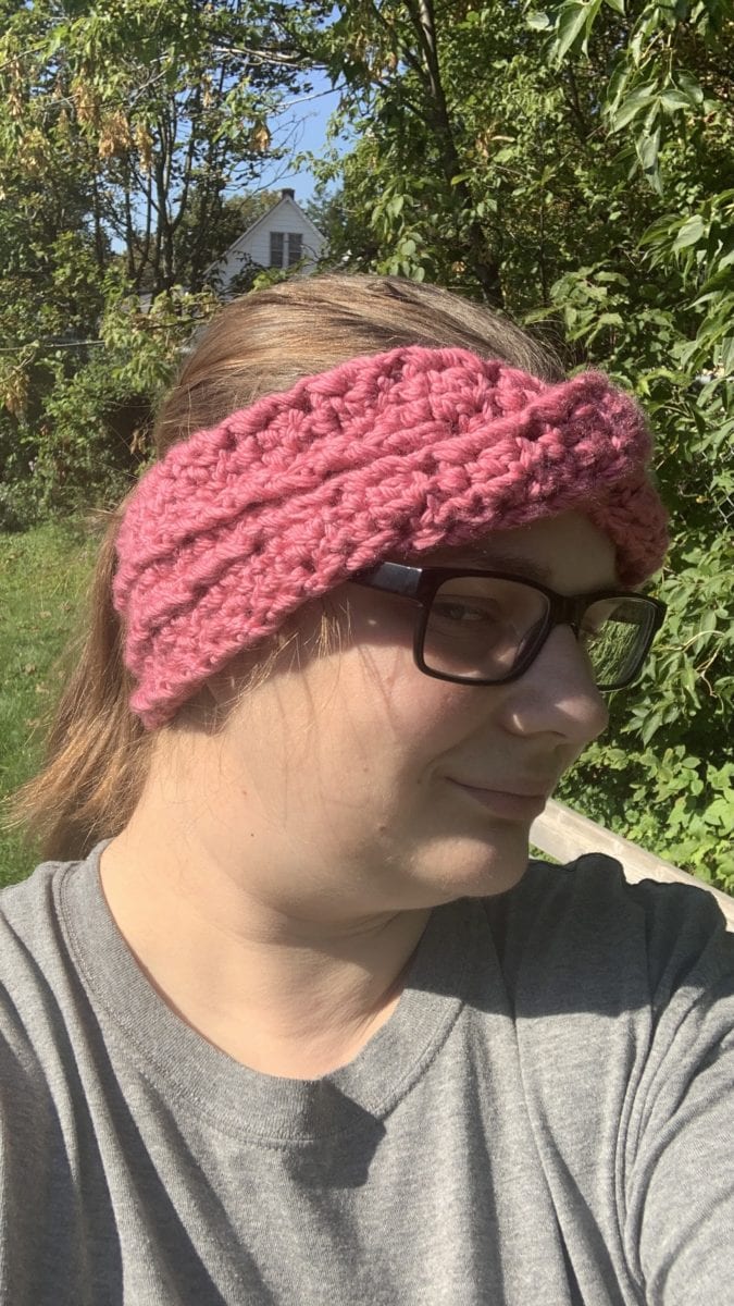 nadia crochet twisted headband tester Cynthia