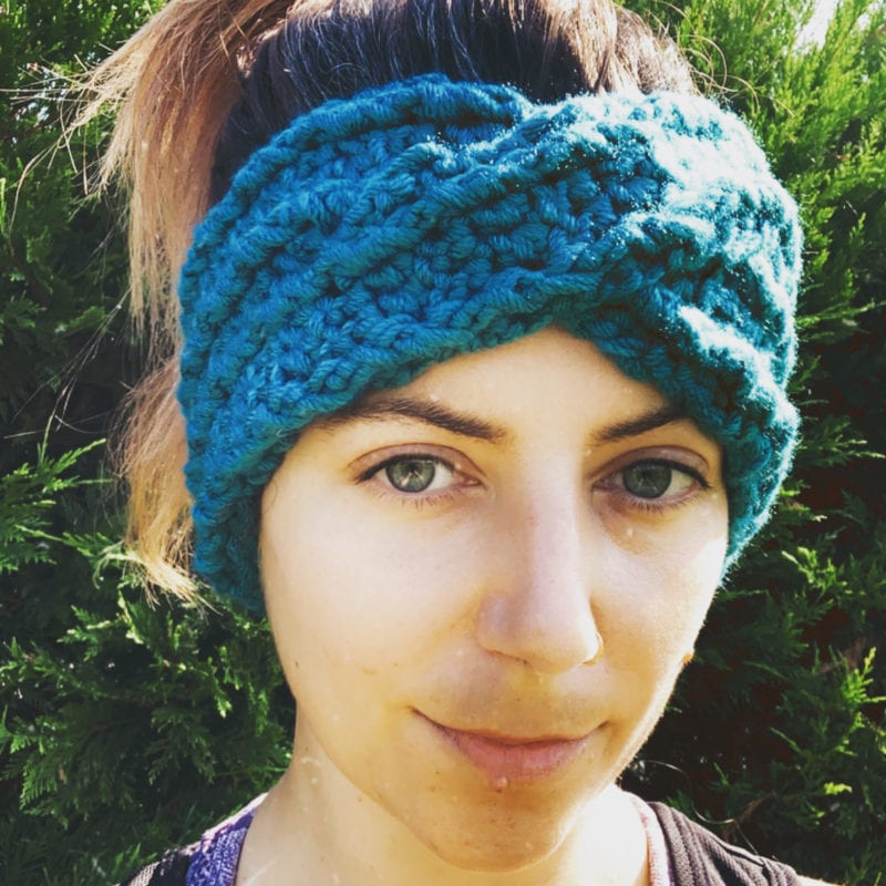 nadia crochet twisted headband tester Dani